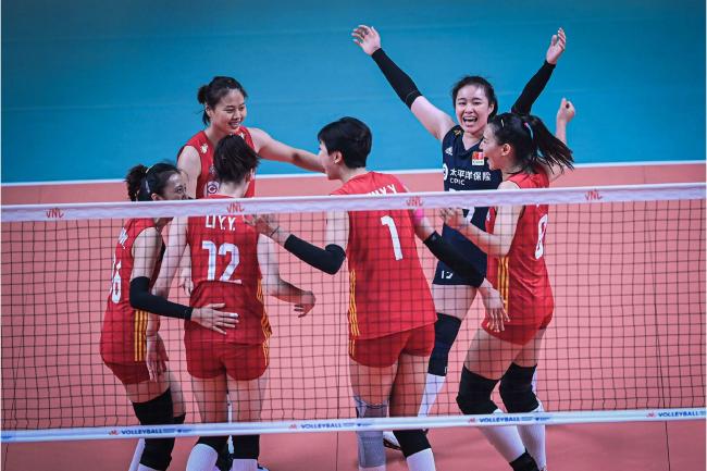 国家联赛中国女排3-1加拿大获第5胜 李盈莹夺20分