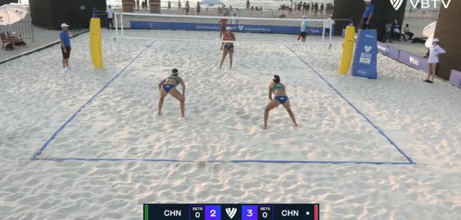 沙排挑战赛迪拜站II 中国女队4对组合均跻身16强
