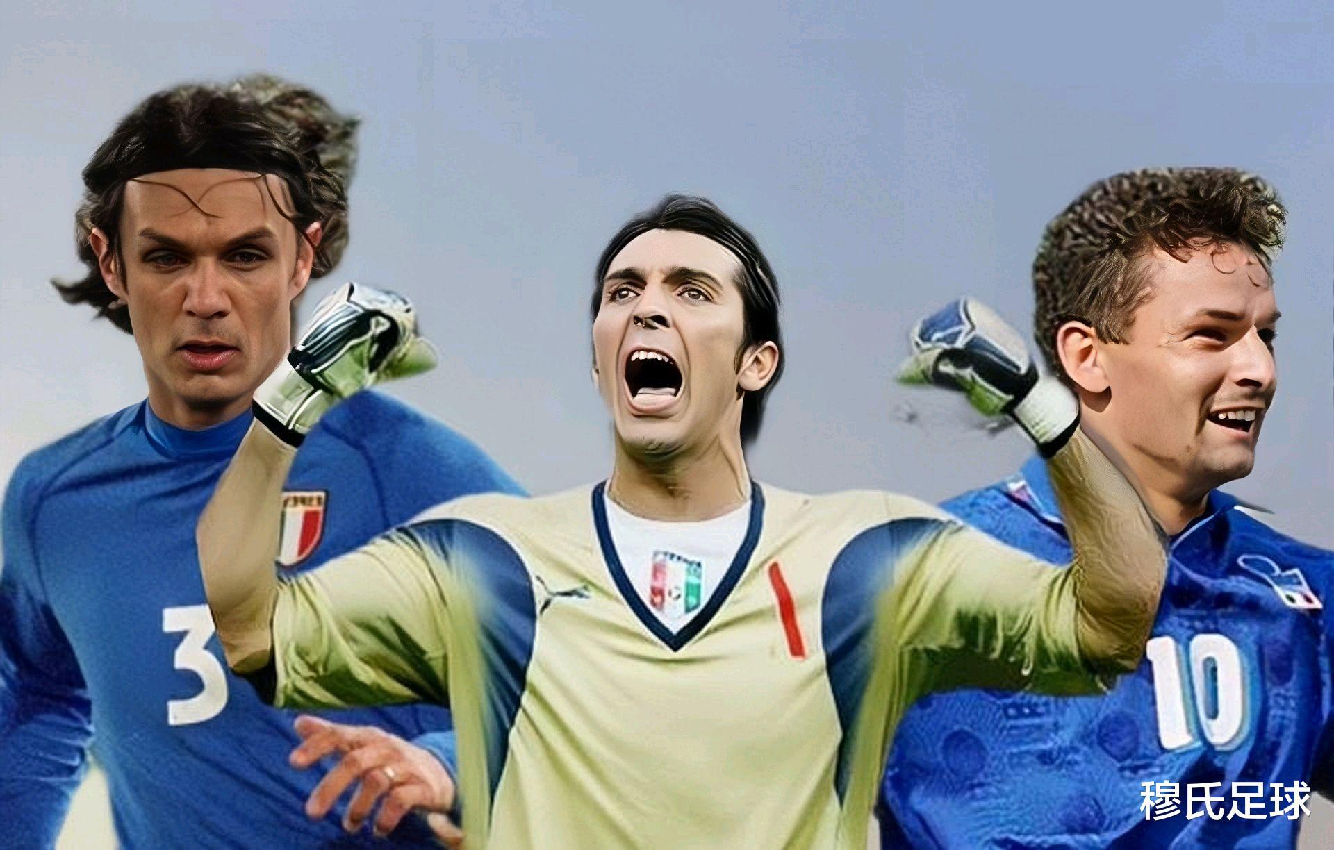 绝了！意大利足坛史上3大巨星：巴乔 马尔蒂尼 布冯，球迷：辫帅第1