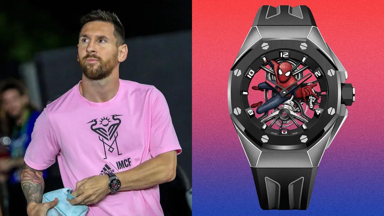 售价21.5万美元！梅西佩戴爱彼皇家橡树蜘蛛侠特别款手表(1)