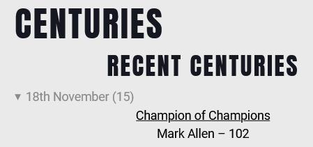 冠中冠艾伦轰生涯第586杆破百 6-2希金斯3进决赛(6)