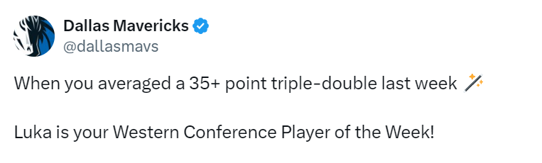 NBA官宣周最佳：东契奇德罗赞分别当选 杜兰特场均38+分获提名(3)