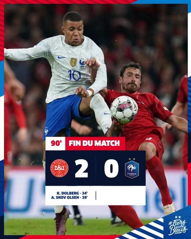 会被三连杀吗？欧国联-丹麦双杀法国 两队世界杯同在D组(1)
