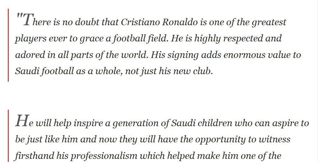 沙特足联主席：C罗的到来为沙特足球增添了“巨大价值”(3)