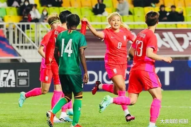 东京奥运会那支4-4差点掀翻中国女足的赞比亚 被韩国女足5-2拿下了(10)
