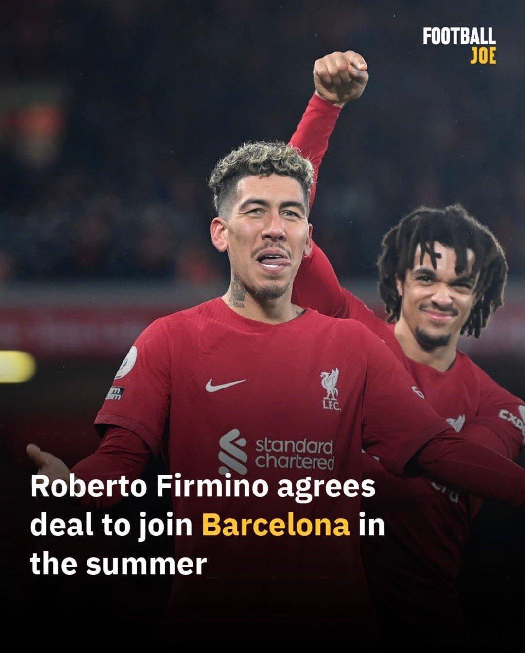 根据英国媒体报道，巴塞罗那向今夏合同到期的利物浦攻击手菲尔米诺开出优渥合同，皇家(1)