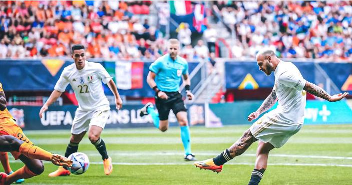 欧国联季军赛：意大利3-2荷兰 迪马尔科弗拉泰西小基耶萨进球