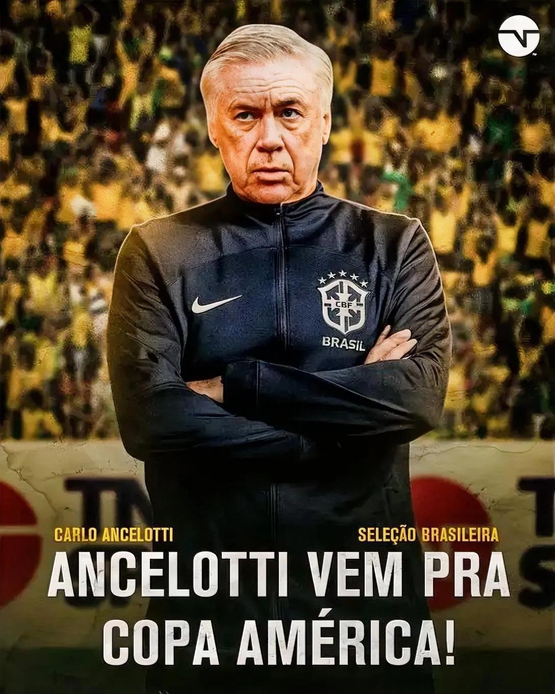 足坛要变天了，巴西主席官宣安切洛蒂执教巴西！

据巴西媒体报道，巴西足协主席在接(1)