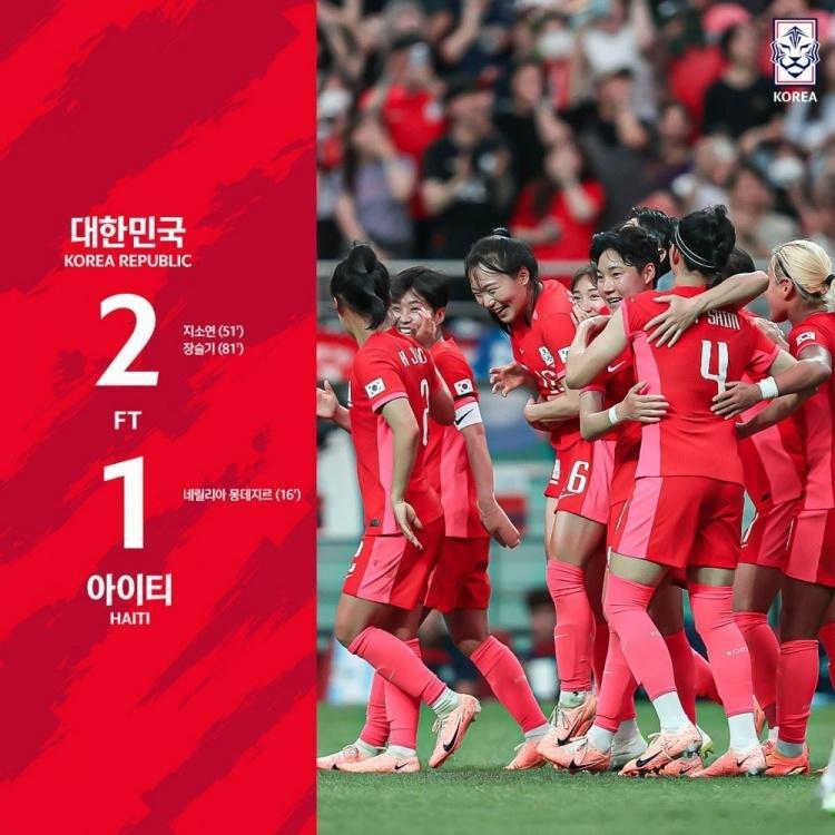 #中国女足28日对阵海地#韩国女足在一场热身赛中2-1击败海地女足。虽然海地那个(1)