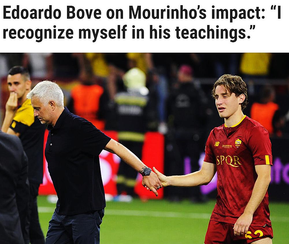 博韦：穆里尼奥非常强调球员的态度 我在他的教导下认识了自己