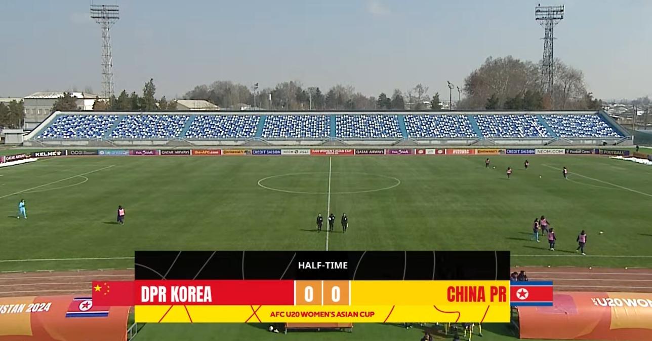 半场-卢家玉破门被吹欧阳玉环失良机 中国U20女足0-0朝鲜U20女足(1)